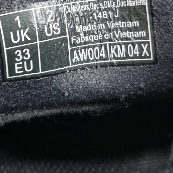 Dr Martens Derby Shoes Kids 2 Black Leather Lace Up‎ Chunky - Picture 3 of 15